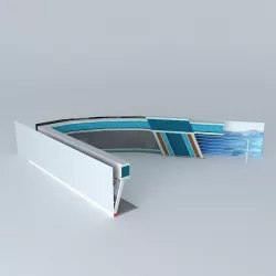Global Tier1 HD Virtual Set Free 3D model
