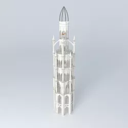 Gothic Bell Tower Free 3D model