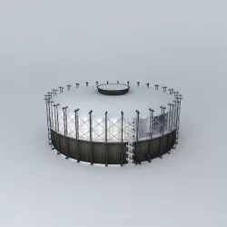 Hala Gong Plynojem Free 3D model