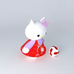 hello kitty "colorada" Free 3D model