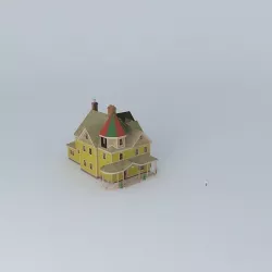 House and Garage Free 3D model