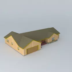 House Plan 140022 Free 3D model