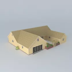 House with Finished Attic Free 3D model