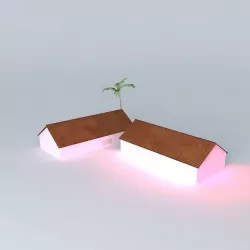 House with roof and tree Free 3D model