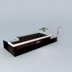 House with slab and tree Free 3D model