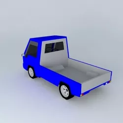 JetStar, blue pickup ugly Free 3D model