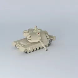 KAZ tank TAU 2 Free 3D model