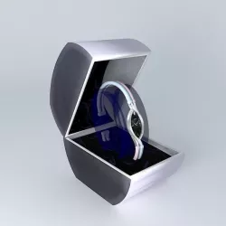 Ladies Silver Pink Blue Fashion watch SEKSY Free 3D model