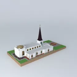 LDS. Helsinki Finland Temple. Templo Mormon. 124th. operating... Free 3D model