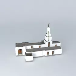 LDS. Temple Accra Ghana Templo Mormon, 117 operating temple. Free 3D model