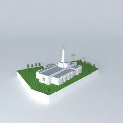 LDS Temple Asuncion Paraguay 112 Th. Operating Templo Mormon. Free 3D model