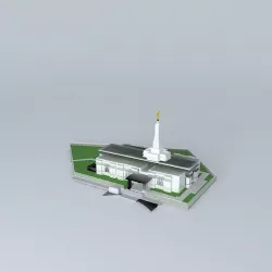 LDS. Temple Baton Rouge Louisiana, Templo Mormon 94th.operati... Free 3D model