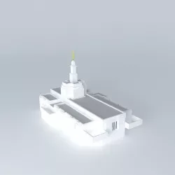 LDS Temple Ciudad Juarez  Chihuahua Templo Mormon Mexico. Free 3D model