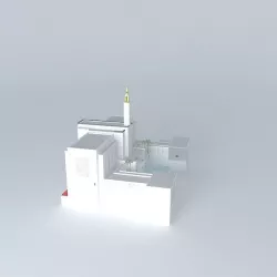 LDS Temple Los Angeles, CA. Templo Mormon. Free 3D model