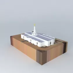 LDS Temple Mormon,Birmingham Alabama Templo 98th. operating. Free 3D model