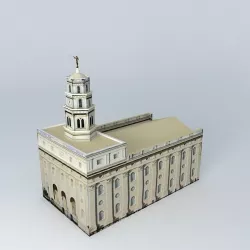LDS. Temple Nauvoo, Illinois  Templo Mormon.  113th. Operatin... Free 3D model