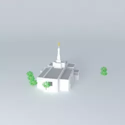 LDS. Temple Oaxaca Mexico Templo Mormon. Free 3D model