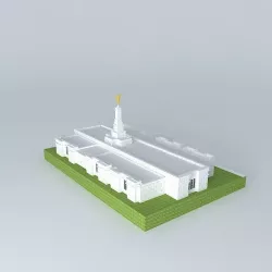 LDS Temple Palmyra New York Templo Mormon.77th operating temple Free 3D model