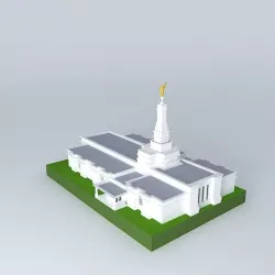 LDS. Temple Reno Nevada Templo Mormon 81st. operating temple. Free 3D model