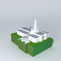 LDS Temple Reno Nevada Templo Mormon. Free 3D model