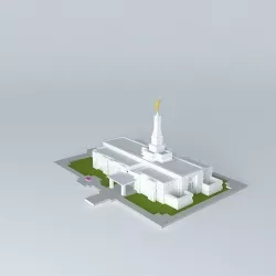 LDS Temple Spokane Washington Templo. 39 th operating temple. Free 3D model