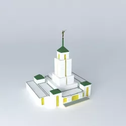 LDS. Templo Mormon, Cochabamba Bolivia  82nd. Operating Temple Free 3D model