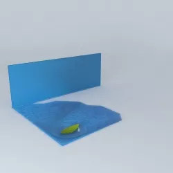 leaf in water (leaf) Free 3D model
