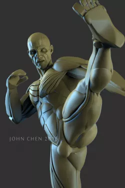 male Muay Thai pose Free 3D model