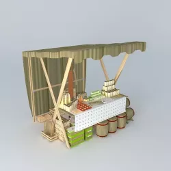 Market Stall Free 3D model