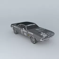 Modified Dodge Challenger /T 1971 Gumball 3000. Free 3D model