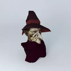 OLD HAG Witch/Warlock Mask Free 3D model