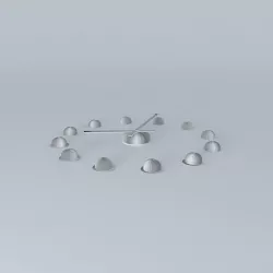 Pendulum frameless clock Free 3D model