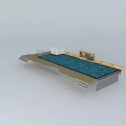 Pool Resort Free 3D model