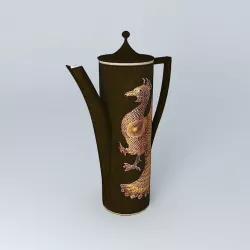 Portmeirion Pottery Coffee Jug Welsh borders Free 3D model