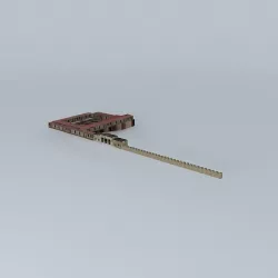 Puerta Carlos III and the House of Batista Santo Domingo Domi... Free 3D model