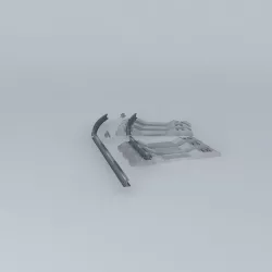 Rail Track Templates Concrete Sleepers Free 3D model