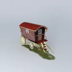 Romany Wagon READING Style Amended Free 3D model