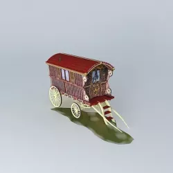 Romany Wagon READING Style Amended Free 3D model