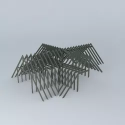 Roof Truss for Big Old House Free 3D model