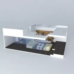 Salon living room interior Free 3D model