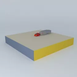sketchyphysics  smart car pulling a 5th wheel Free 3D model