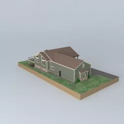 Small Split Entry House Free 3D model