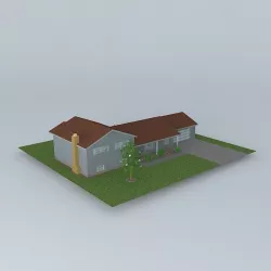 Split Level House Free 3D model