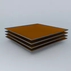 square dish stack Free 3D model