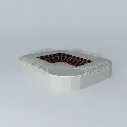 Stadium with red stands Free 3D model