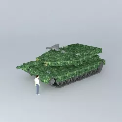 TAU 2A1E new frptotife kazakhstan's tank Free 3D model