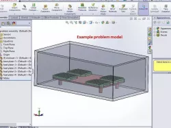 Transient Heat Transfer Simulation in Solid Works Free 3D model