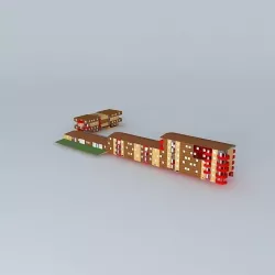 Urban Renovation Project From a Saint Martin D'heres neig... Free 3D model