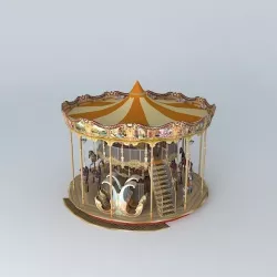Venetian Carousel Blackpool North Pier Free 3D model