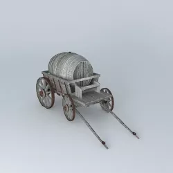 Victorian Barrel Wagon Free 3D model